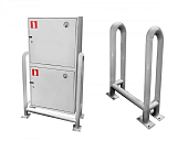 Отбойник для защиты пожарных шкафов низкий Высота: 875 мм