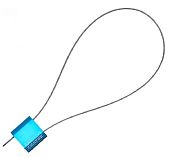 Силовая номерная пломба ЗПУ Трос 2,5 250 см 100 штук